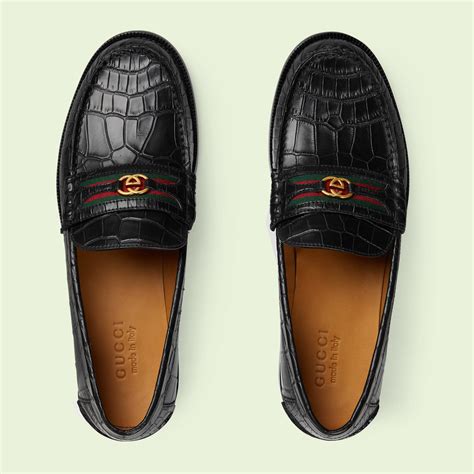 gucci crocodile aces|Gucci crocodile loafer.